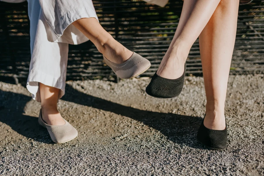 Barefoot mesh ballet flats