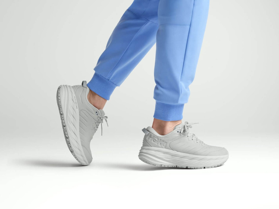 Cushioned, supportive shoe that feels comfortable but restricts foot function