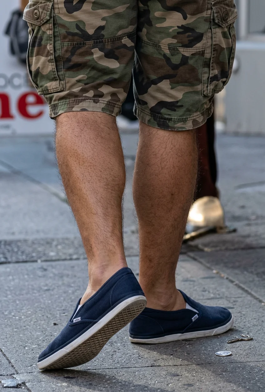 Duck-footed walk pattern