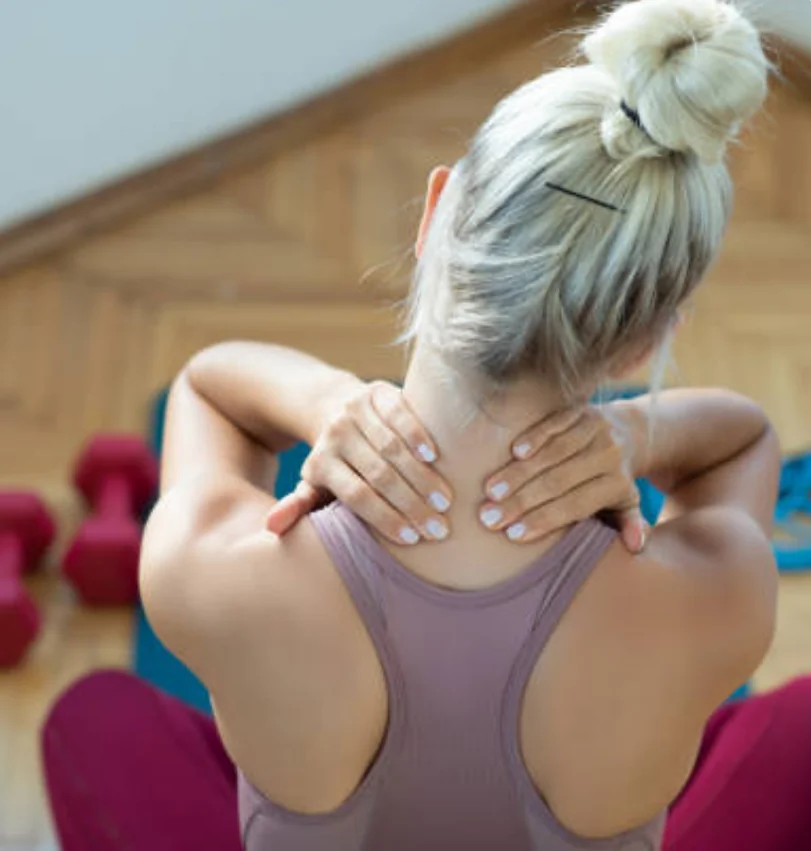 Self-massage with a massage ball